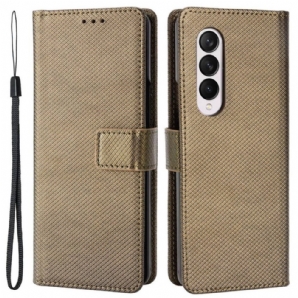 Flip Case Für Samsung Galaxy Z Fold 4 Mit Kordel Diamantarmband