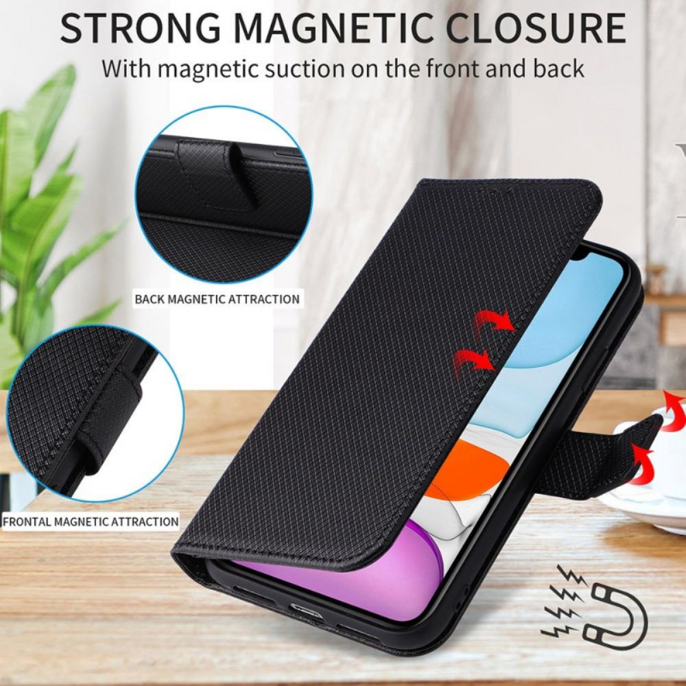 Flip Case Für Samsung Galaxy Z Fold 4 Mit Kordel Diamantarmband