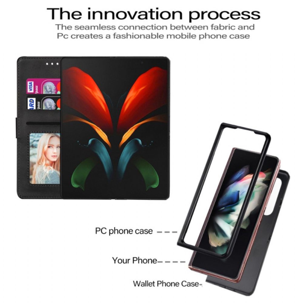 Flip Case Für Samsung Galaxy Z Fold 4 Mit Kordel Tanga Glamour