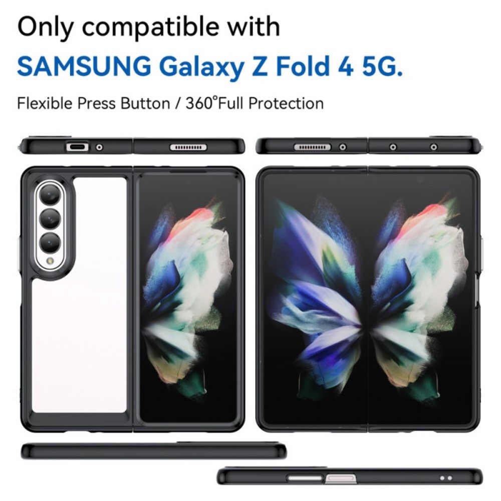 Hülle Für Samsung Galaxy Z Fold 4 Transparente Farbkanten