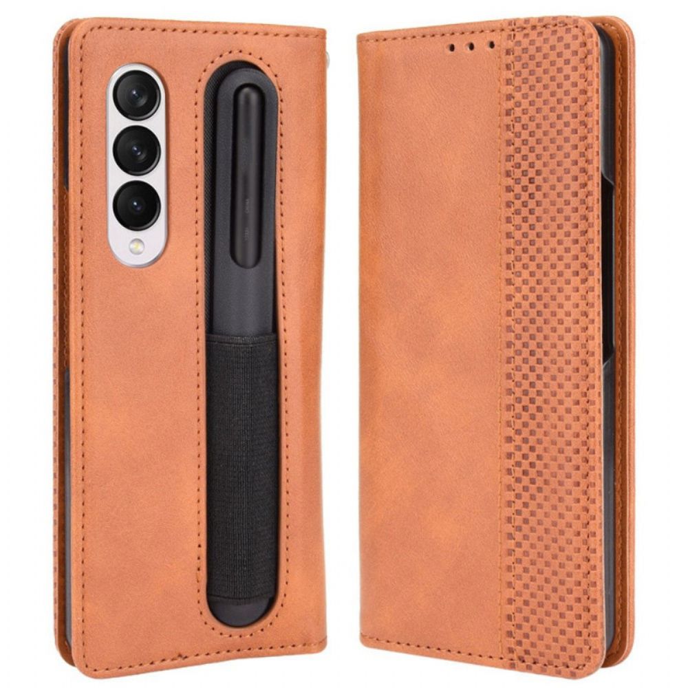 Schutzhülle Für Samsung Galaxy Z Fold 4 Flip Case Retro-pen-rang