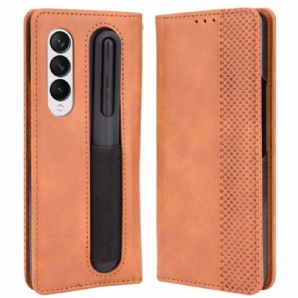 Schutzhülle Für Samsung Galaxy Z Fold 4 Flip Case Retro-pen-rang