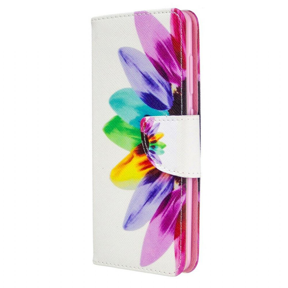 Flip Case Für Samsung Galaxy A41 Aquarell Blume