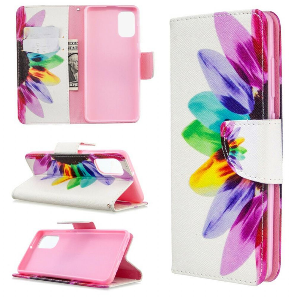 Flip Case Für Samsung Galaxy A41 Aquarell Blume