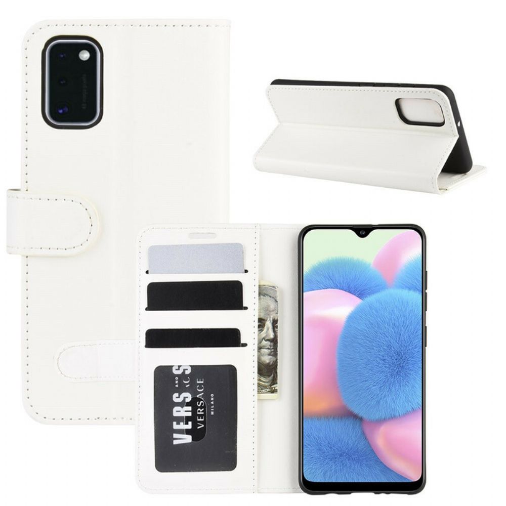 Flip Case Für Samsung Galaxy A41 Feine Lederoptik