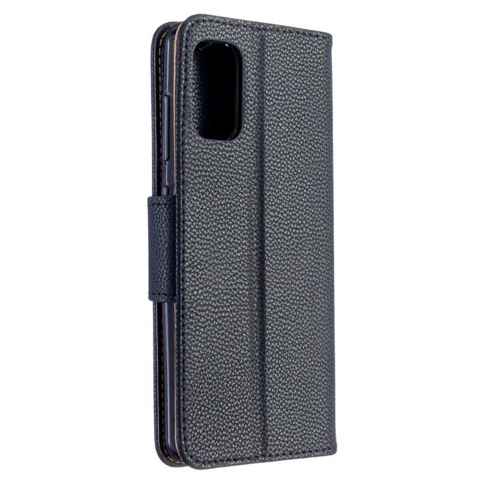 Flip Case Für Samsung Galaxy A41 Flip Case Litschi-klappe Schräg