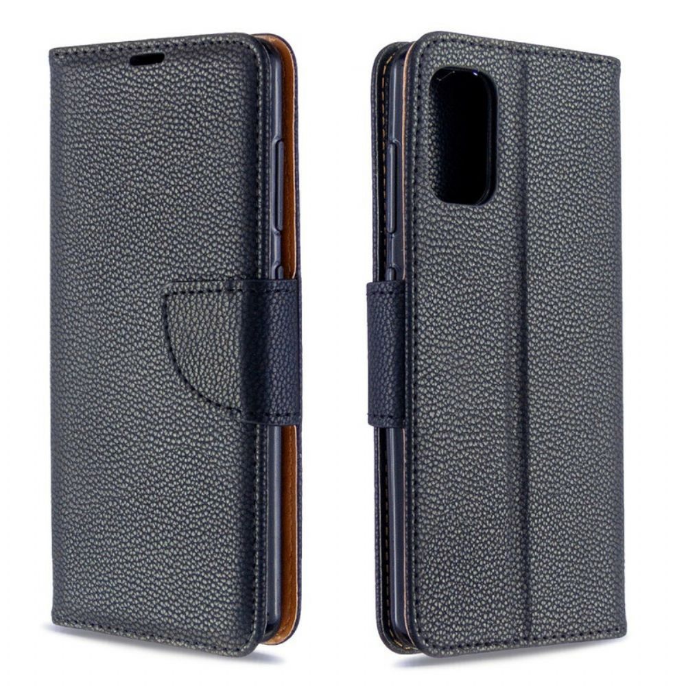 Flip Case Für Samsung Galaxy A41 Flip Case Litschi-klappe Schräg