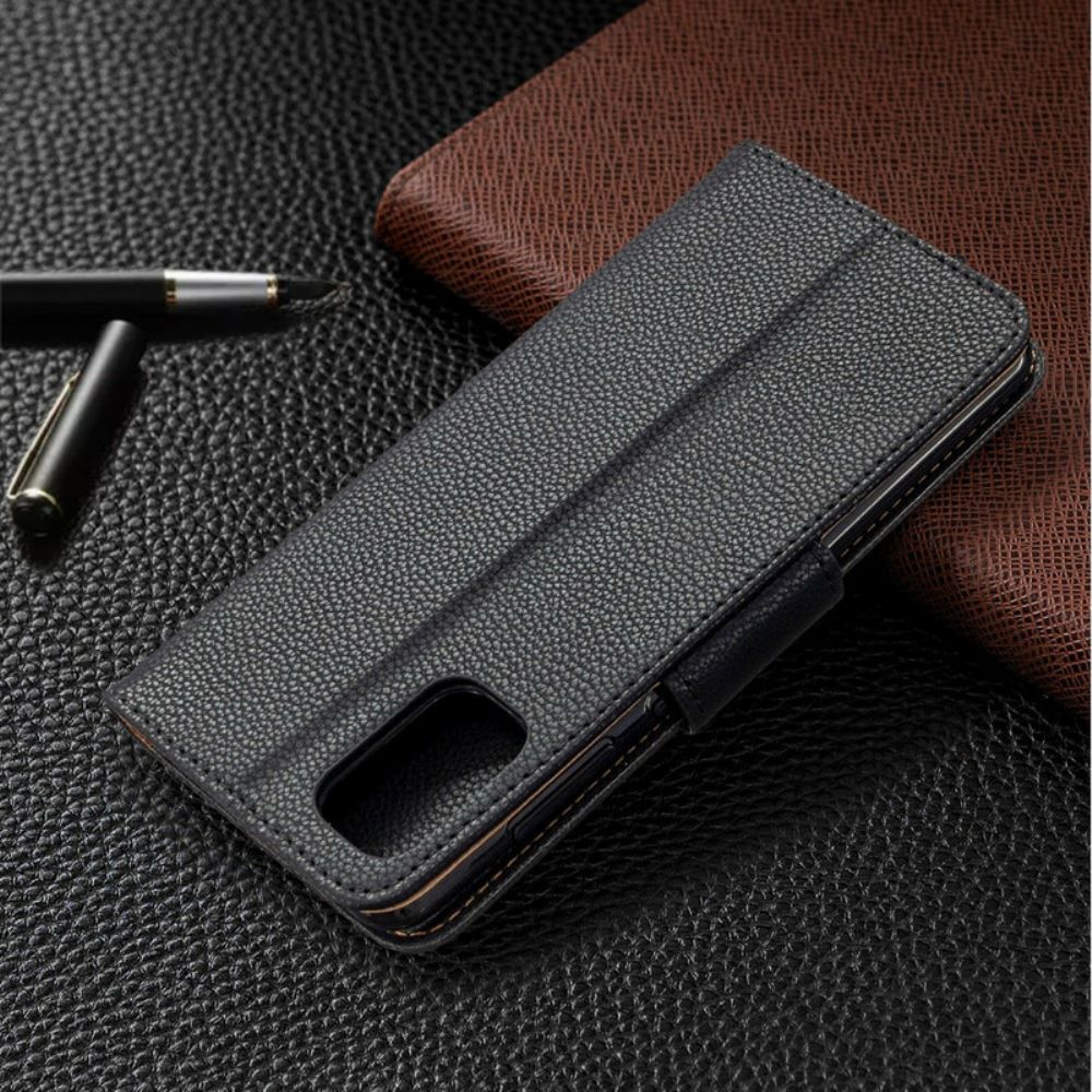 Flip Case Für Samsung Galaxy A41 Flip Case Litschi-klappe Schräg