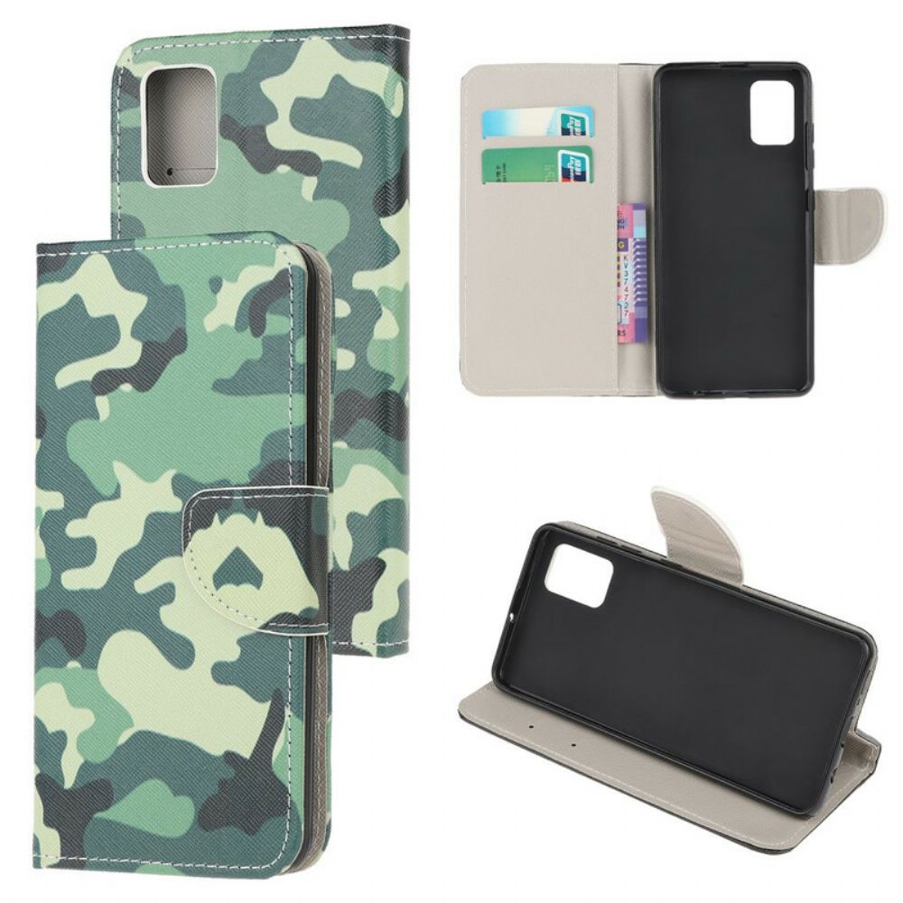 Flip Case Für Samsung Galaxy A41 Militärische Tarnung