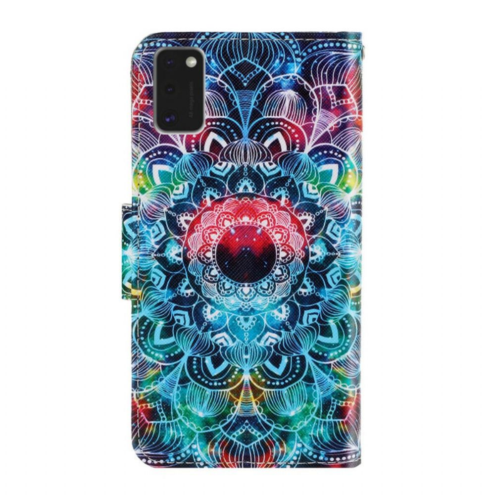 Flip Case Für Samsung Galaxy A41 Mit Kordel Auffälliges Riemchen-mandala