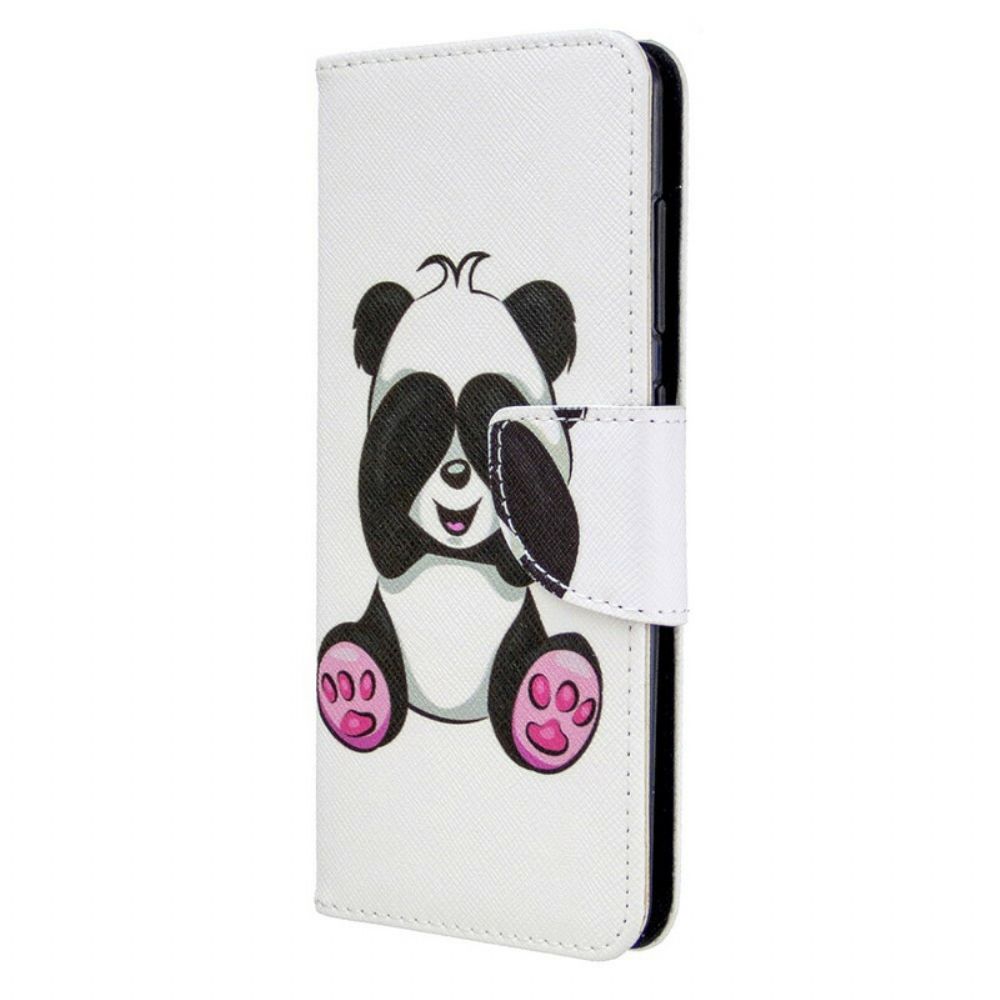 Flip Case Für Samsung Galaxy A41 Panda-spaß