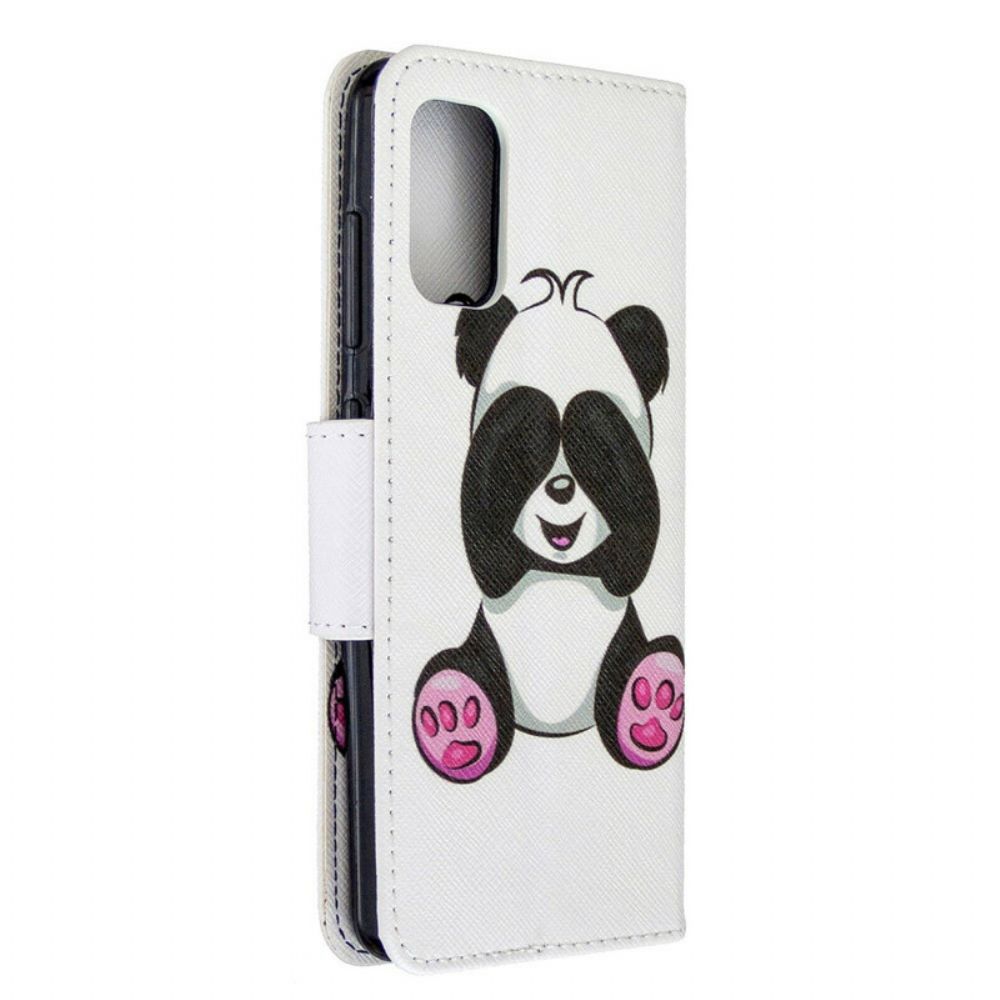 Flip Case Für Samsung Galaxy A41 Panda-spaß