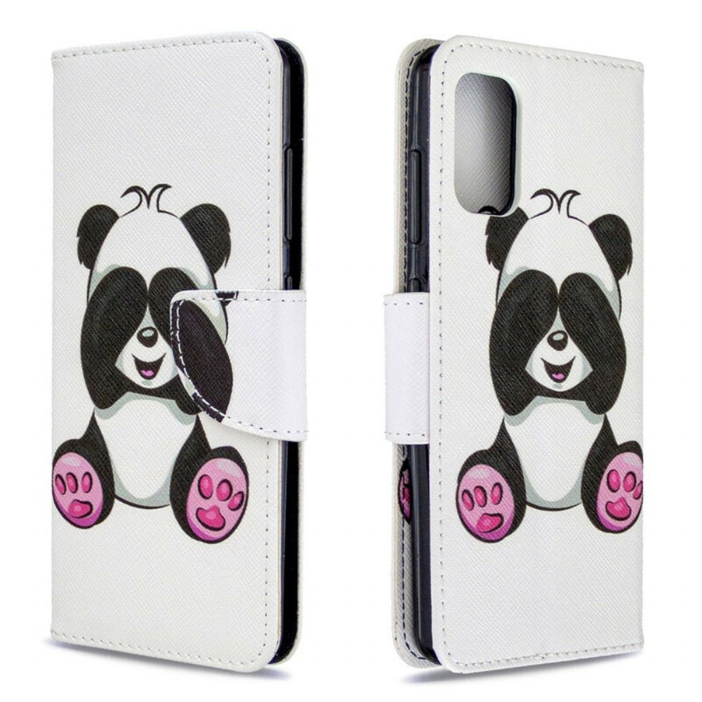 Flip Case Für Samsung Galaxy A41 Panda-spaß