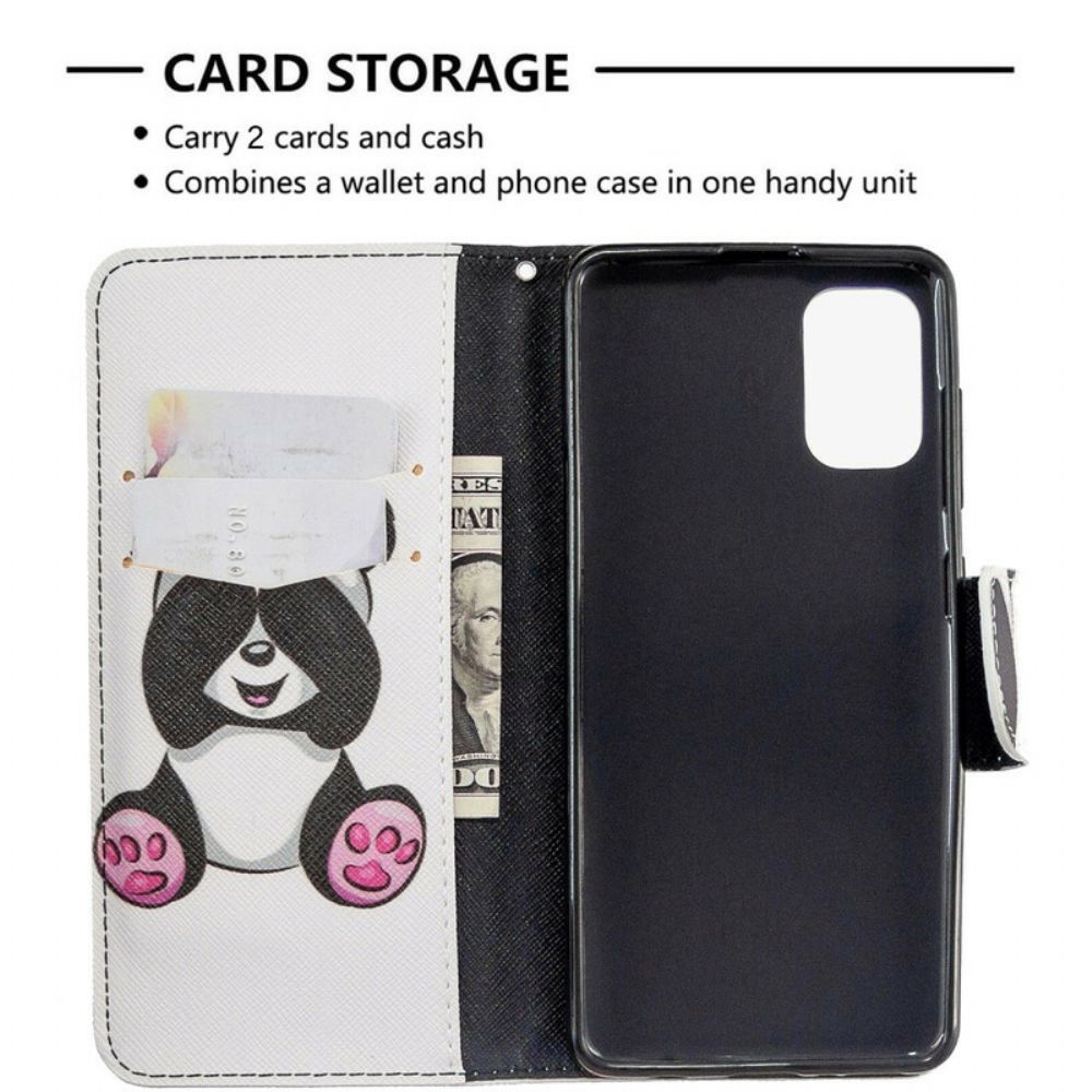 Flip Case Für Samsung Galaxy A41 Panda-spaß