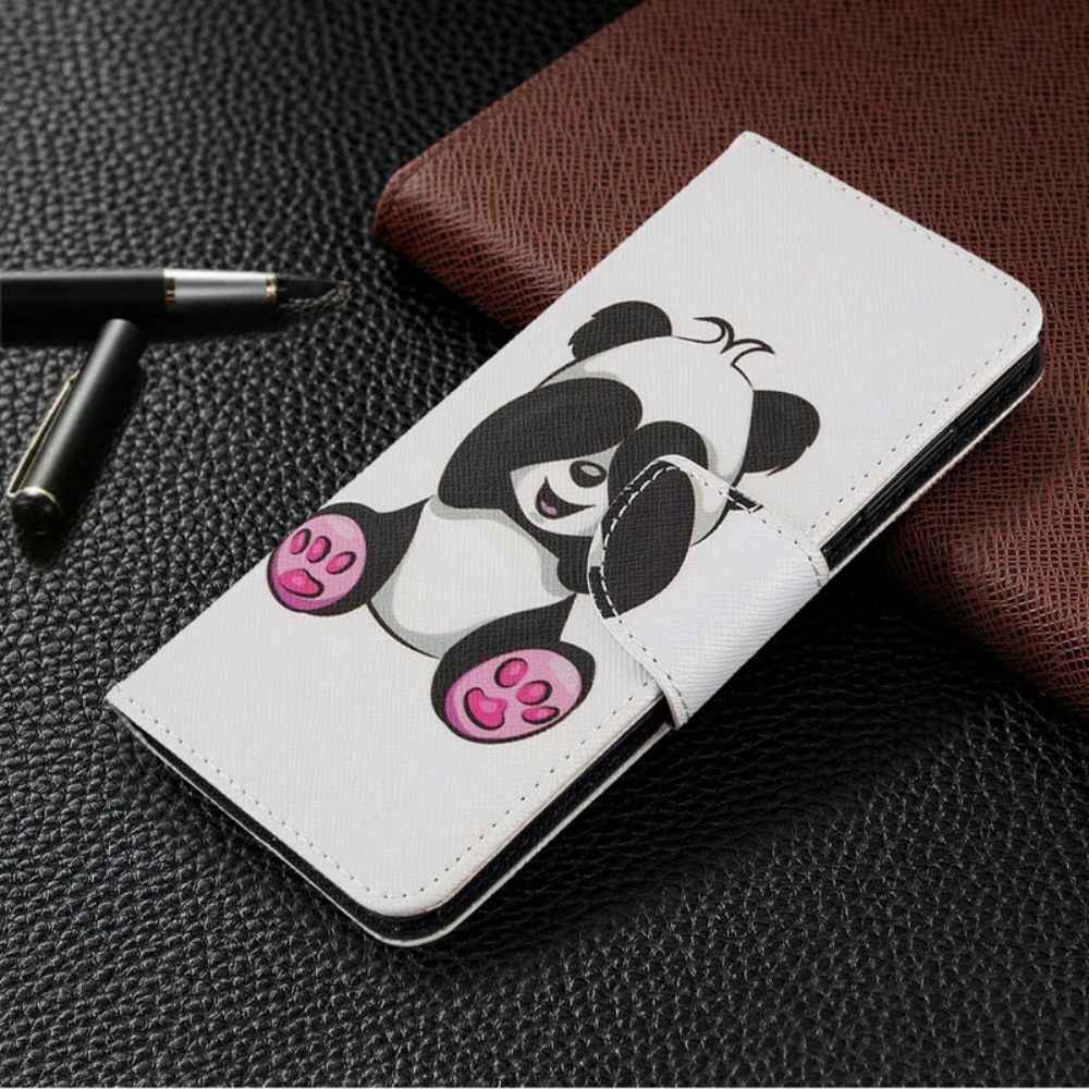 Flip Case Für Samsung Galaxy A41 Panda-spaß