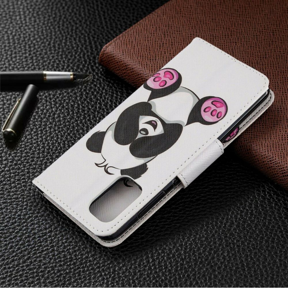 Flip Case Für Samsung Galaxy A41 Panda-spaß