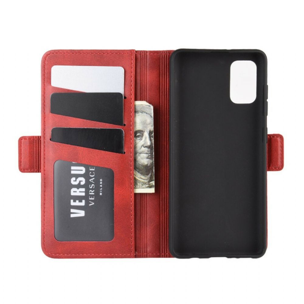 Flip Case Für Samsung Galaxy A41 Flip Case Vintage Doppelklappe