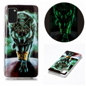 Handyhülle Für Samsung Galaxy A41 Fluoreszierende Wolf-serie