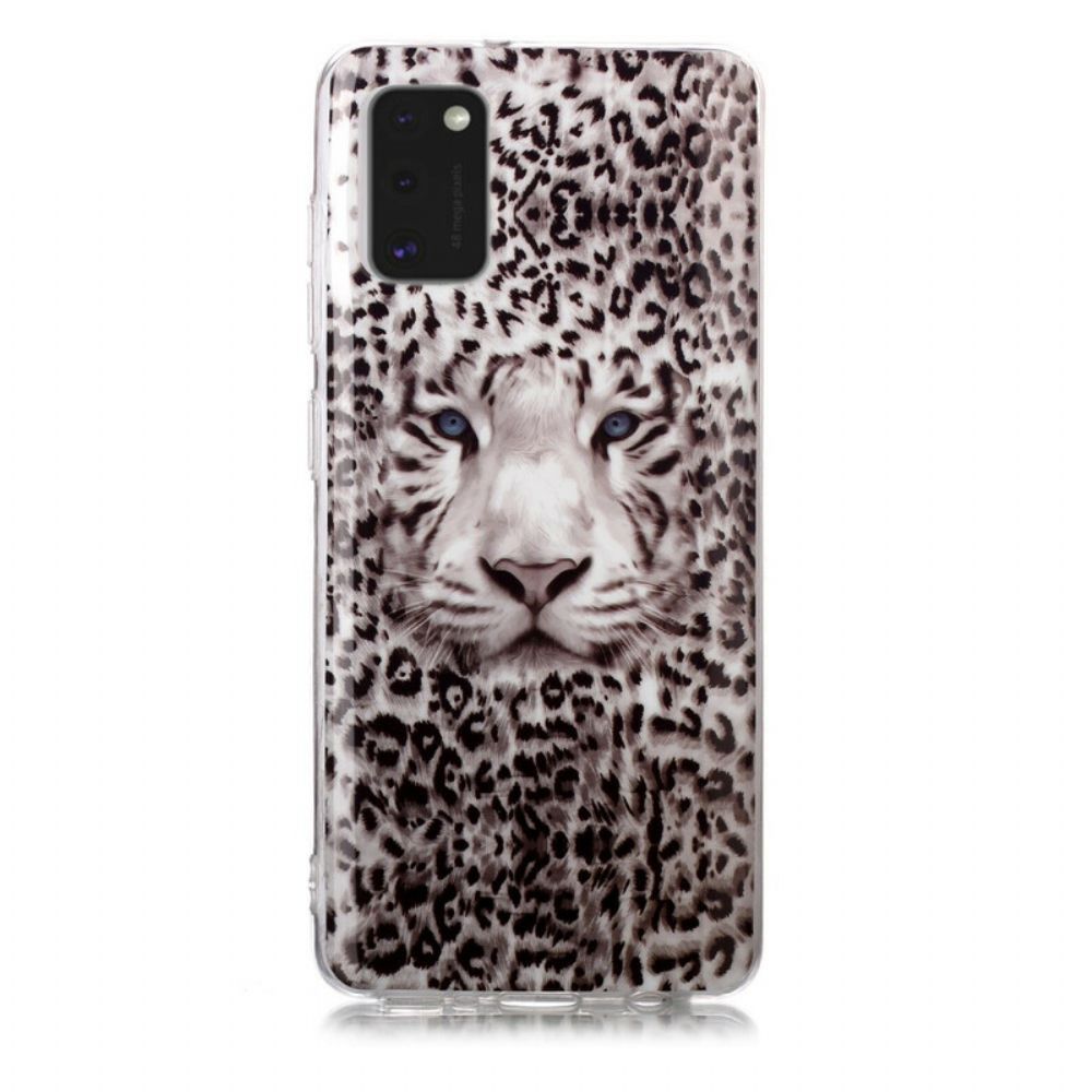 Handyhülle Für Samsung Galaxy A41 Fluoreszierender Leopard