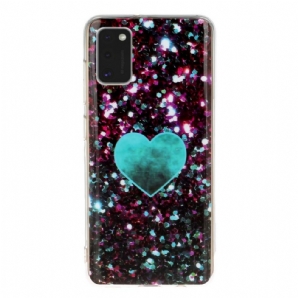 Handyhülle Für Samsung Galaxy A41 Glitzermarmor