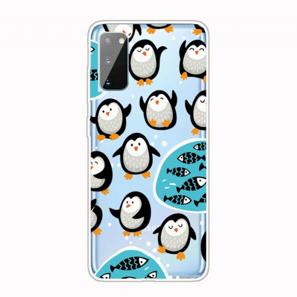 Handyhülle Für Samsung Galaxy A41 Pinguine Und Fische