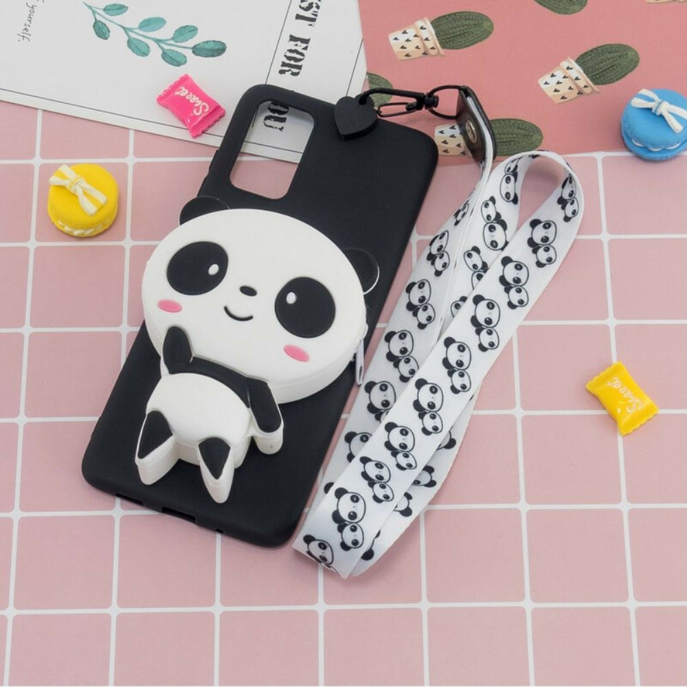 Hülle Für Samsung Galaxy A41 3d-panda Mit Karabiner-verbindungsmittel