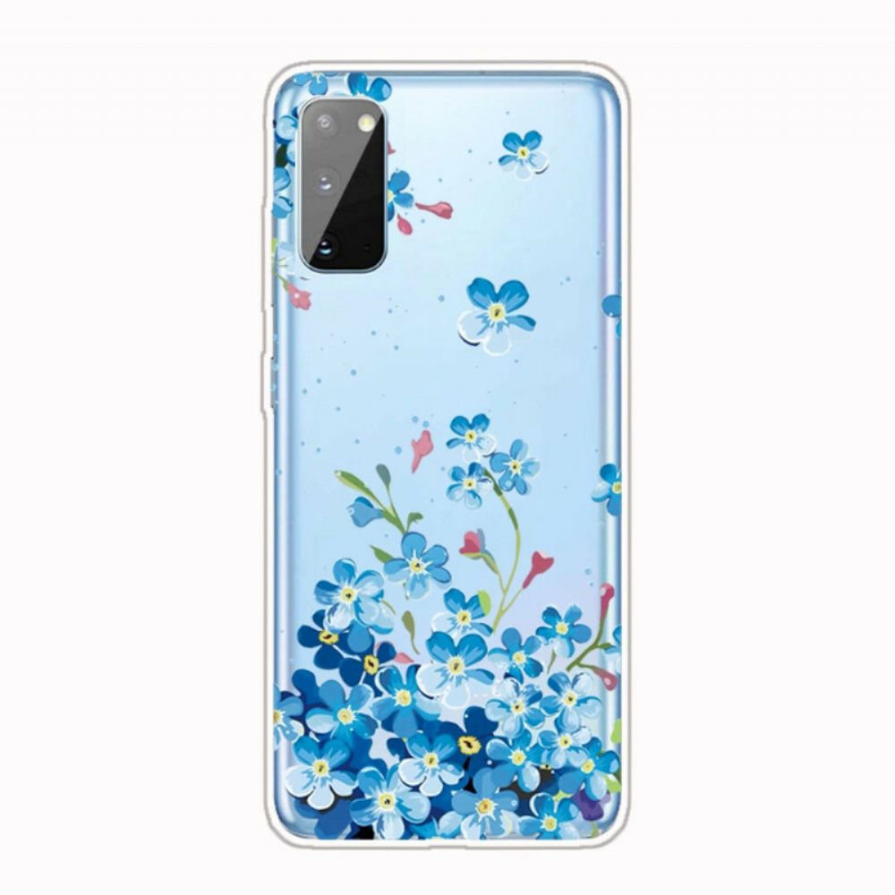 Hülle Für Samsung Galaxy A41 Blaue Blumen