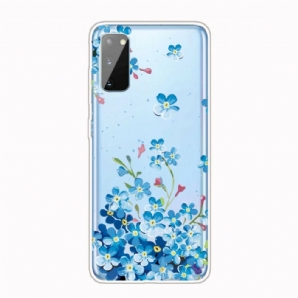 Hülle Für Samsung Galaxy A41 Blaue Blumen