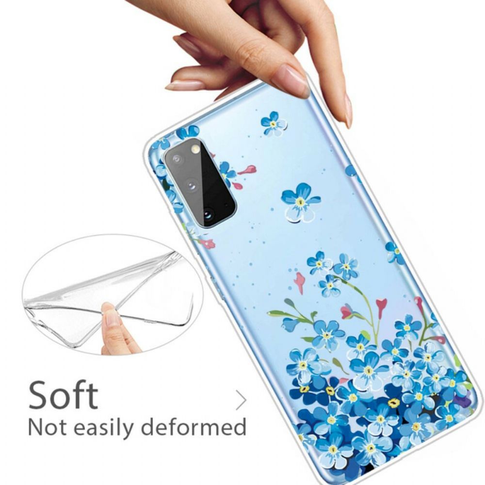 Hülle Für Samsung Galaxy A41 Blaue Blumen