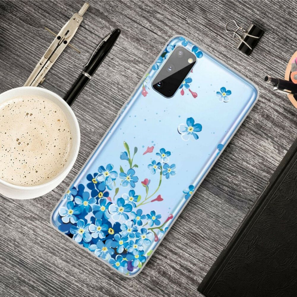 Hülle Für Samsung Galaxy A41 Blaue Blumen