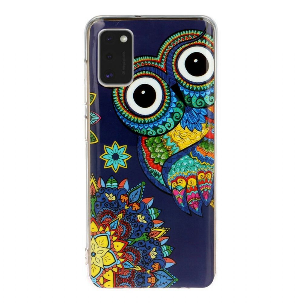 Hülle Für Samsung Galaxy A41 Fluoreszierende Mandala-eule