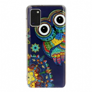 Hülle Für Samsung Galaxy A41 Fluoreszierende Mandala-eule