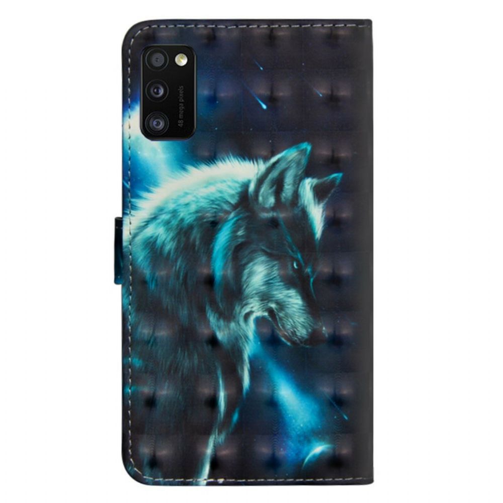 Lederhüllen Für Samsung Galaxy A41 Majestätischer Wolf