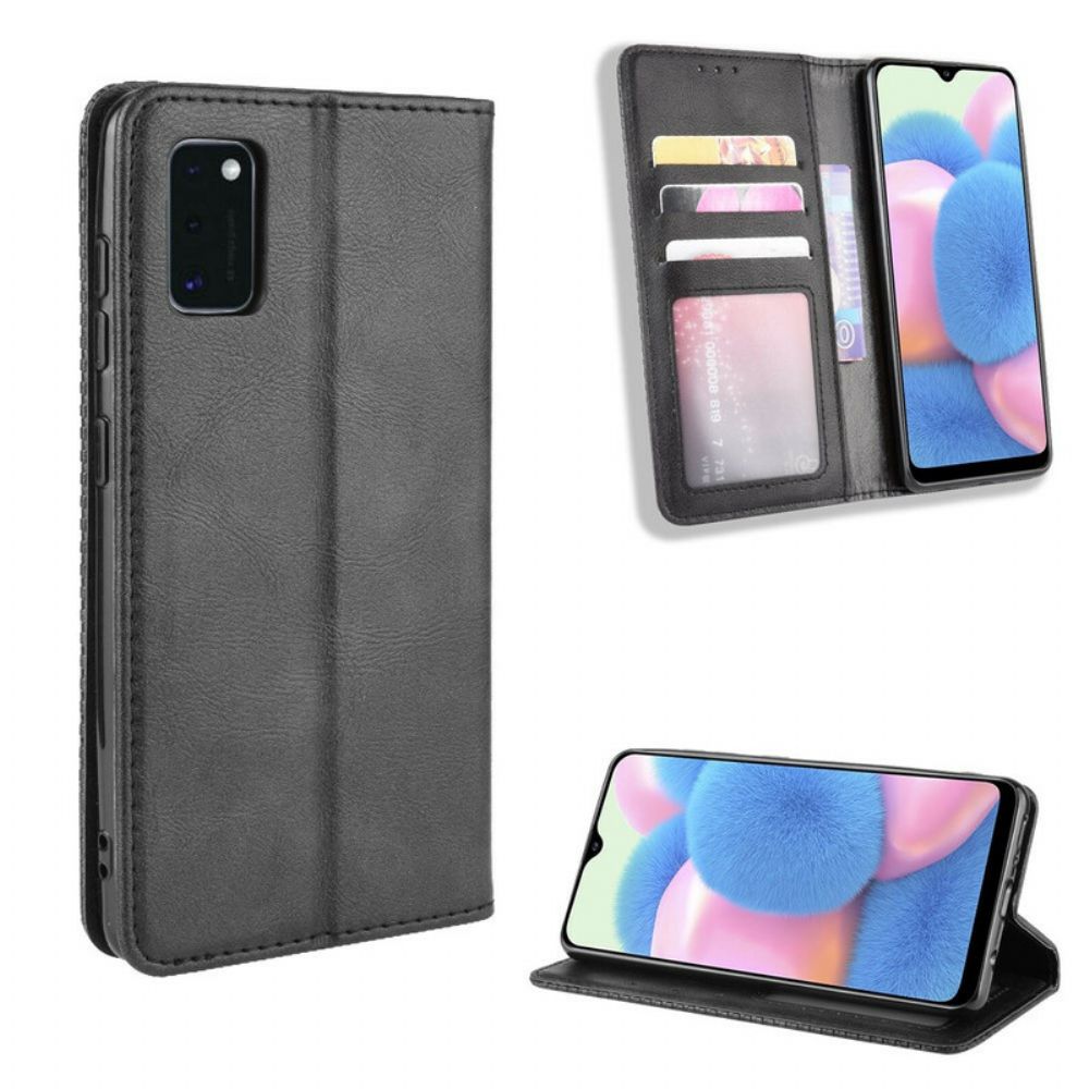 Schutzhülle Für Samsung Galaxy A41 Flip Case Stilisierter Vintage-ledereffekt