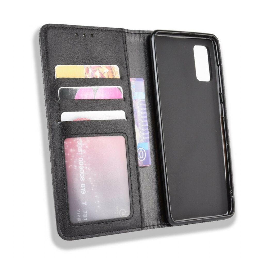 Schutzhülle Für Samsung Galaxy A41 Flip Case Stilisierter Vintage-ledereffekt