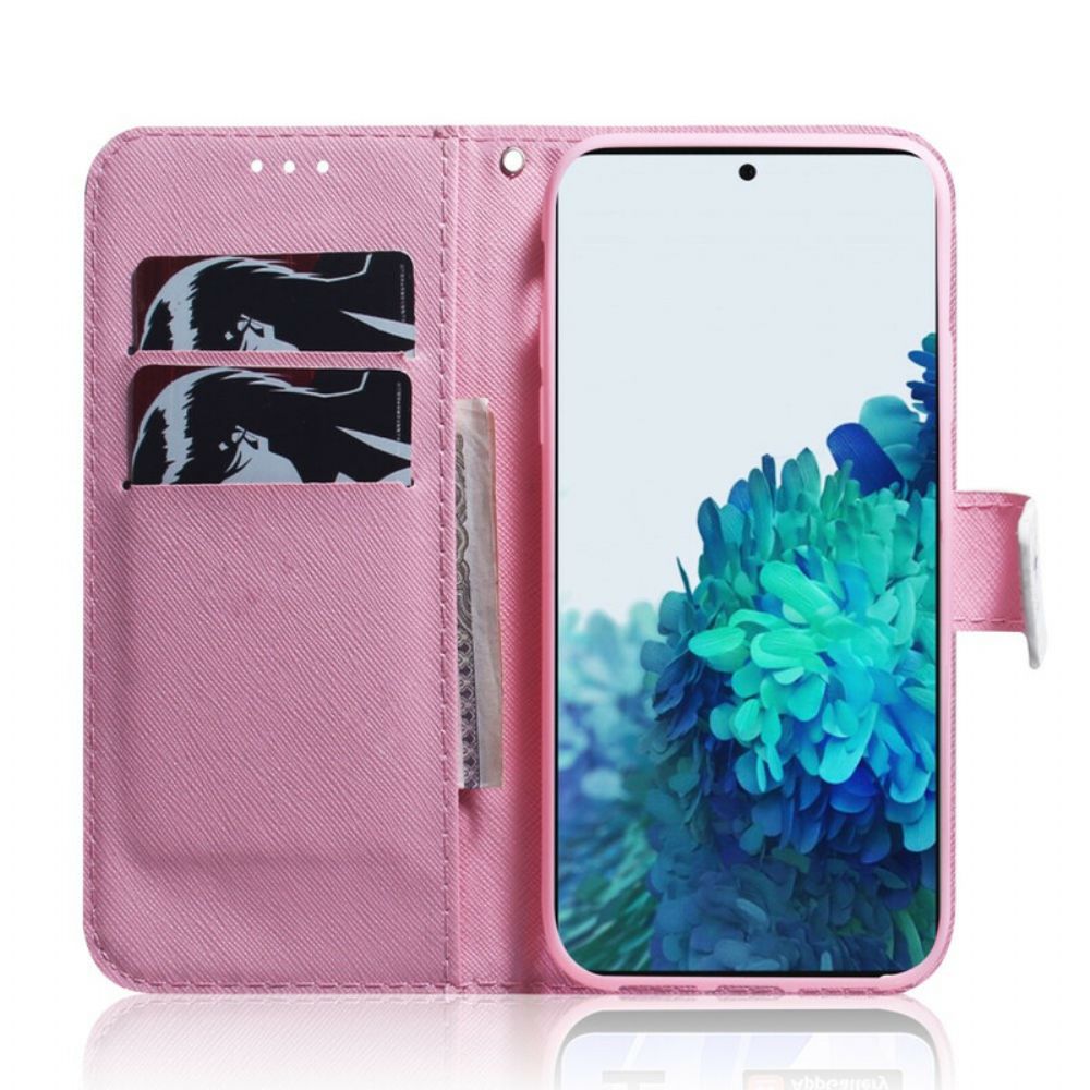 Flip Case Für Samsung Galaxy S21 5G Alte Rosenblüte