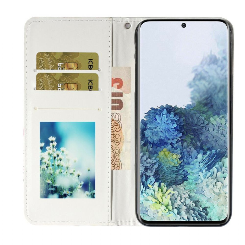 Flip Case Für Samsung Galaxy S21 5G Blumenschmetterlinge