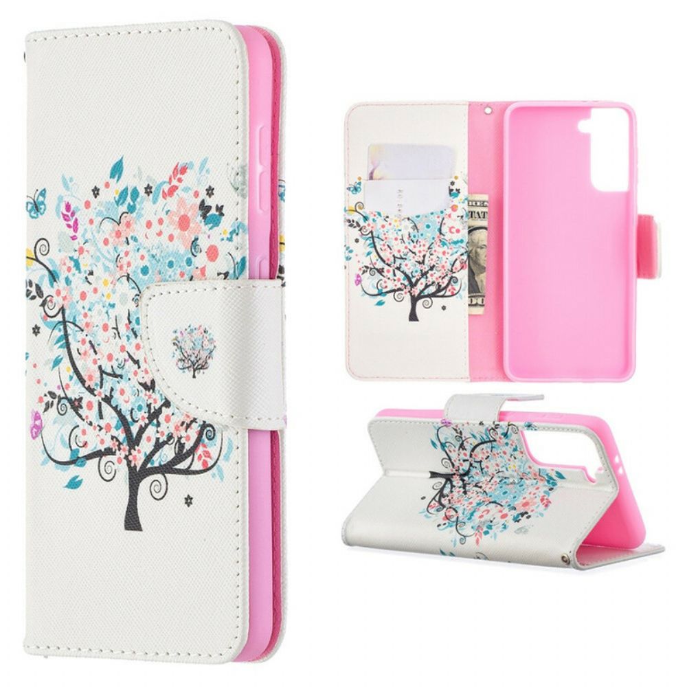 Flip Case Für Samsung Galaxy S21 5G Blumiger Baum