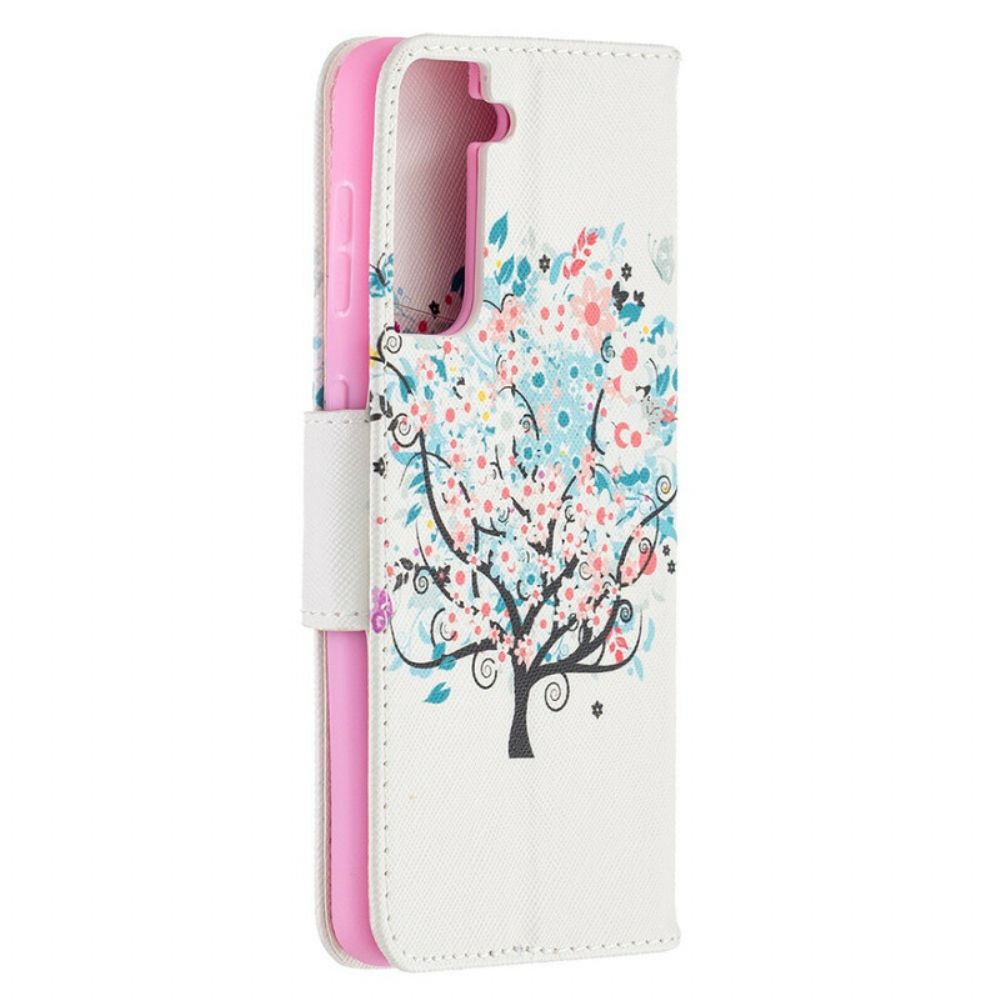 Flip Case Für Samsung Galaxy S21 5G Blumiger Baum