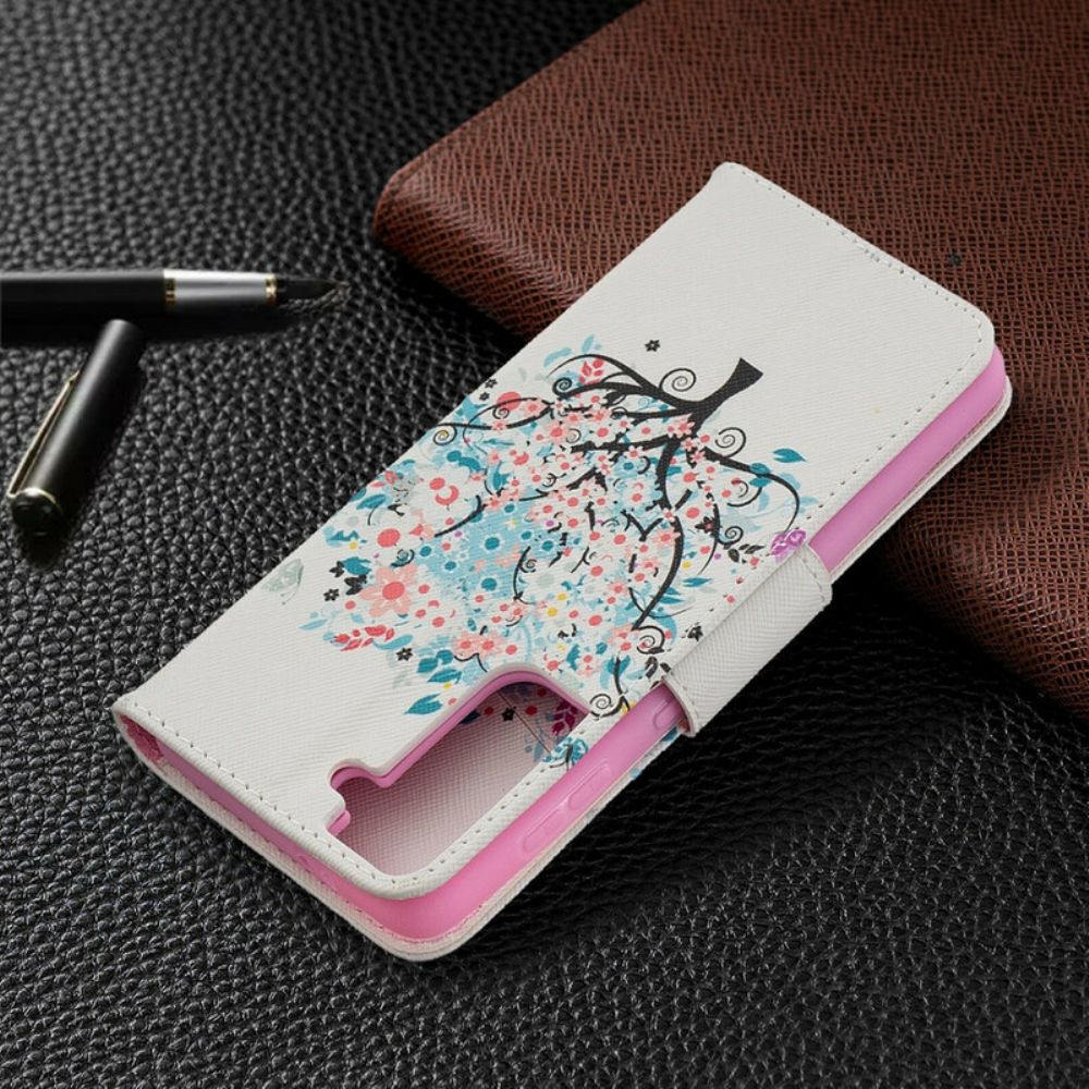 Flip Case Für Samsung Galaxy S21 5G Blumiger Baum