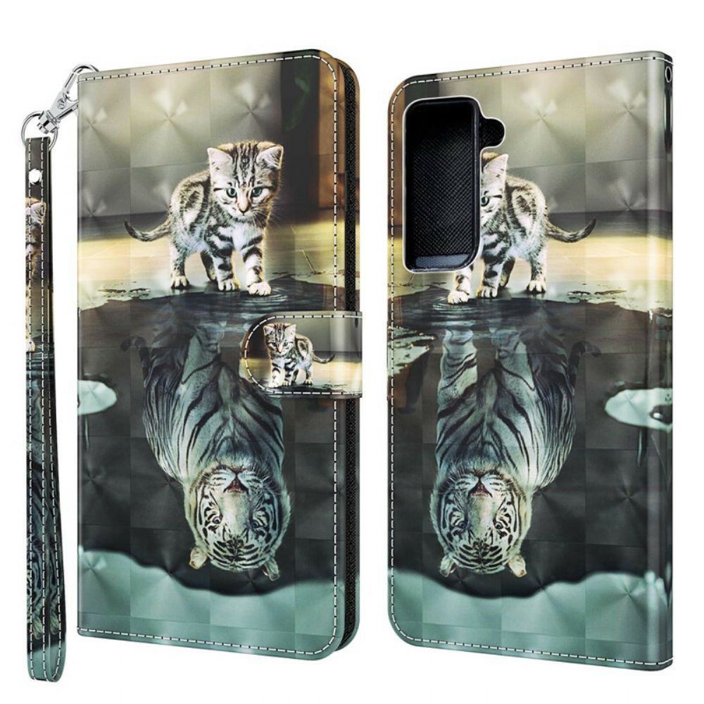 Flip Case Für Samsung Galaxy S21 5G Ernst Der Tiger