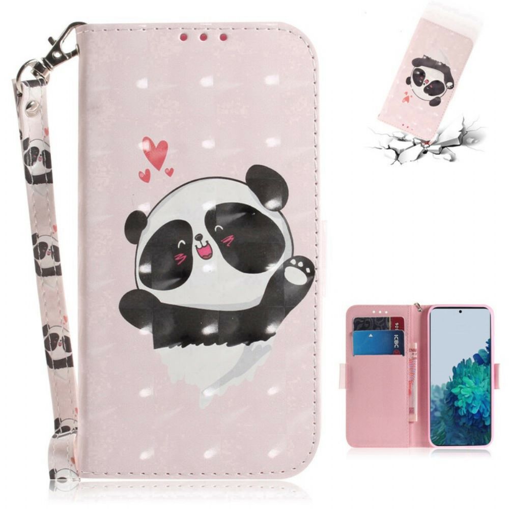 Flip Case Für Samsung Galaxy S21 5G Mit Kordel Tanga-panda