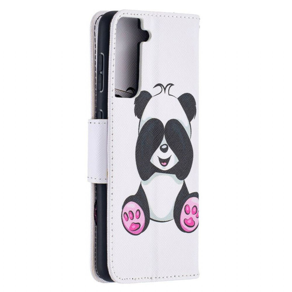 Flip Case Für Samsung Galaxy S21 5G Panda-spaß