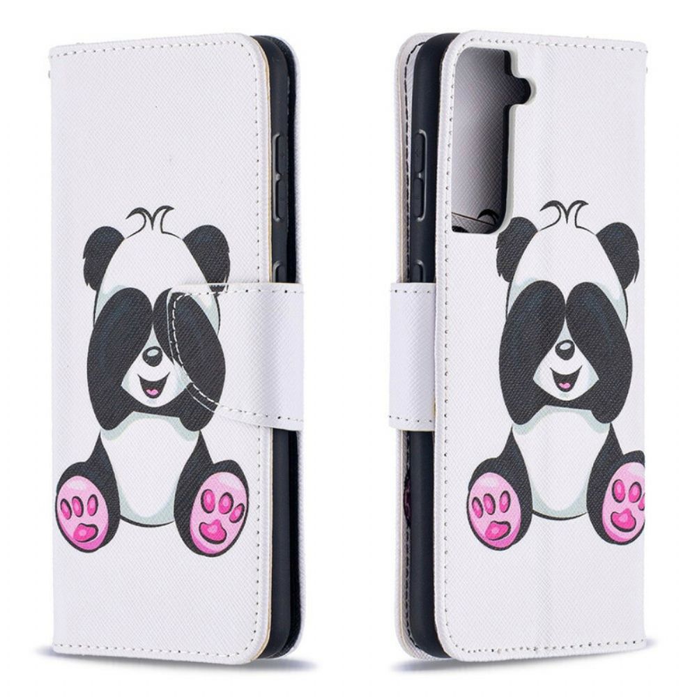 Flip Case Für Samsung Galaxy S21 5G Panda-spaß