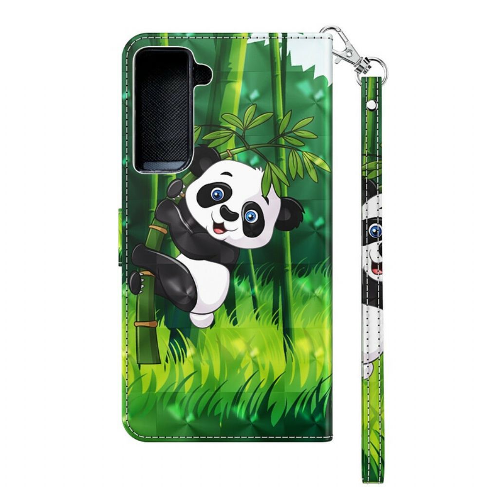 Flip Case Für Samsung Galaxy S21 5G Panda Und Bambus