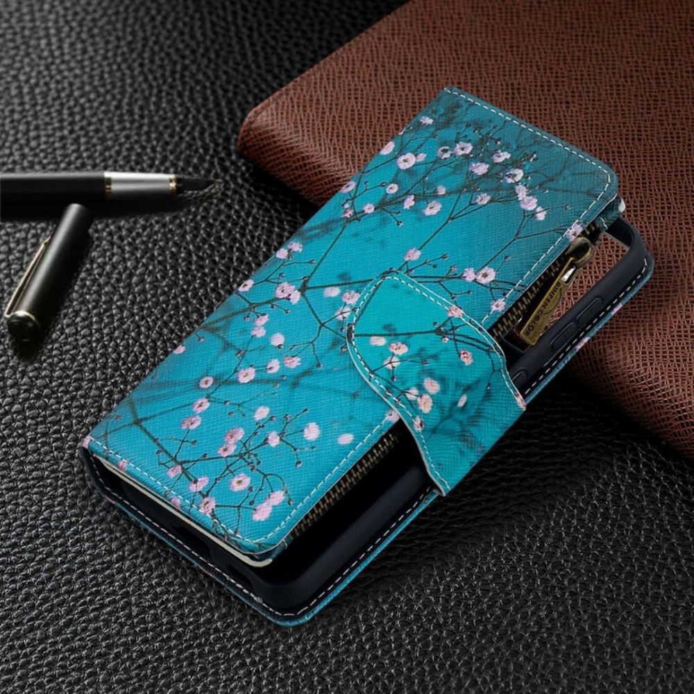 Flip Case Für Samsung Galaxy S21 5G Reißverschlusstasche Mit Baum