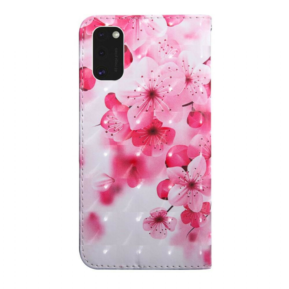 Flip Case Für Samsung Galaxy S21 5G Rosa Blumen