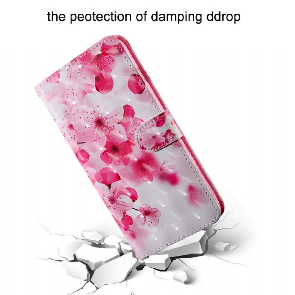 Flip Case Für Samsung Galaxy S21 5G Rosa Blumen