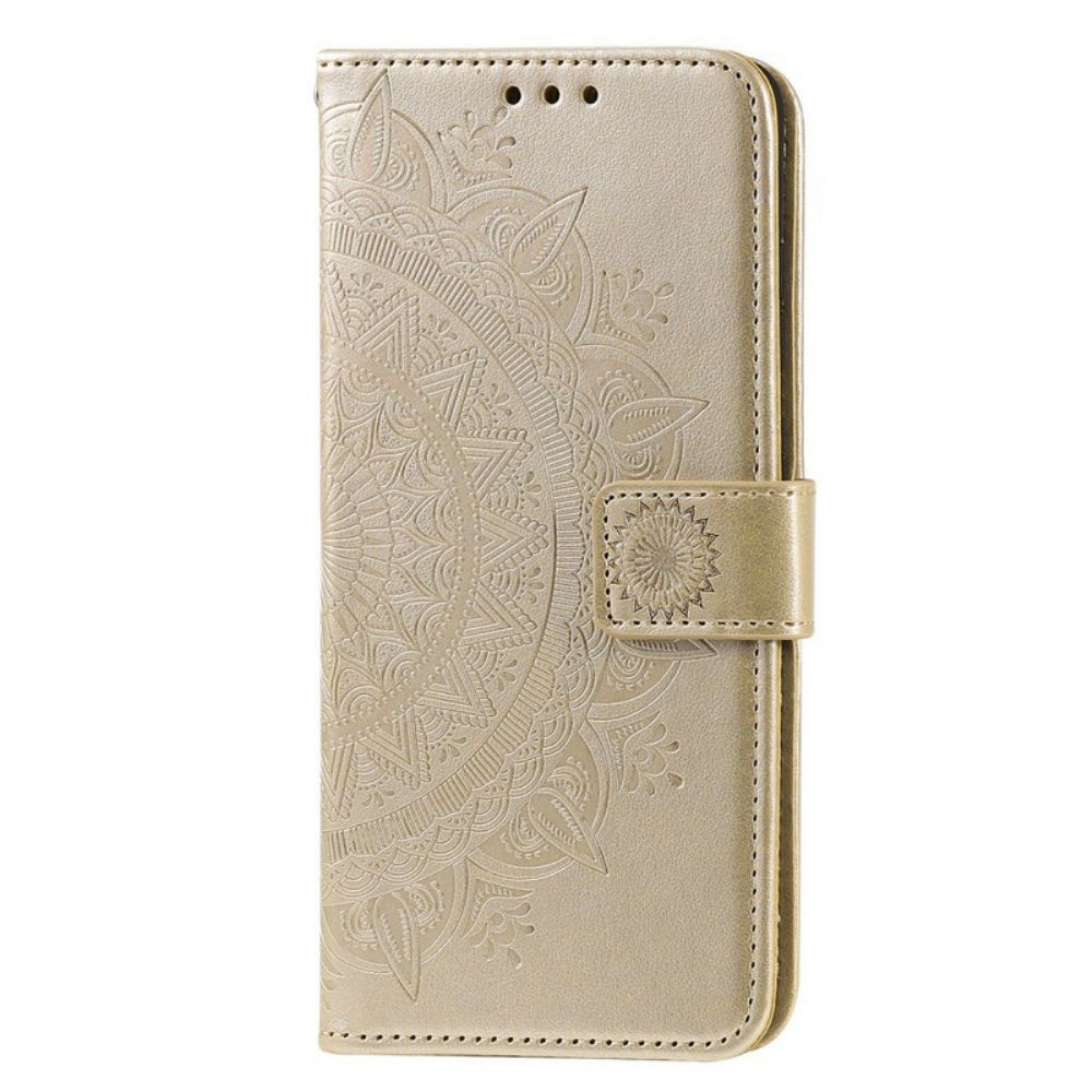 Flip Case Für Samsung Galaxy S21 5G Sonnen-mandala