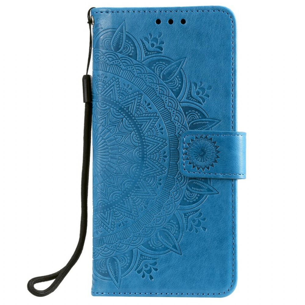 Flip Case Für Samsung Galaxy S21 5G Sonnen-mandala